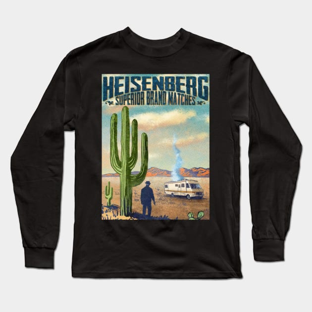 Walter White Breaking Bad Long Sleeve T-Shirt by Aka.V.E